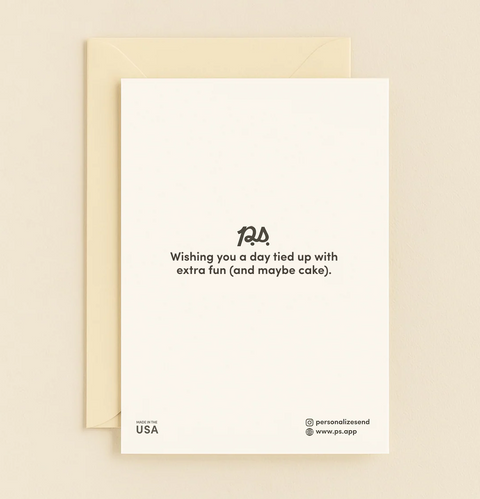 "Happy Birthday Card with Pink Bows Modern Design" - Back