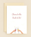 Bridal Shower Card Modern Champagne Toast - Front