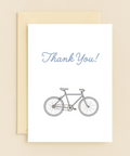 Thank You Card with Bicycle Illustration Modern Design - Front