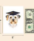 Funny Graduation Card Cute Dog Congrats - Size