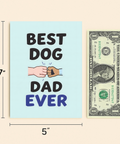Funny Dog Dad Greeting Card Fist Bump Design - Size