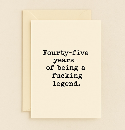 Funny Birthday Greeting Card Modern Typography - Front