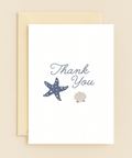 Thank You Card Nautical Starfish Cute Modern Design - Front
