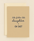 Funny Birthday Greeting Card Modern Like Father Like Daughter - Front