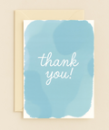 Thank You Greeting Card Modern Watercolor Design - Front