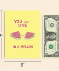 Funny Watermelon Greeting Card Cute Illustrated Fruits - Size