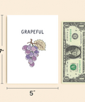 Funny Greeting Card Cute Grapes Illustration - Size