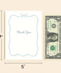 Thank You Greeting Card with Elegant Border - Size