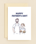 Fathers Day Card Illustrated Grill Master Design - Front
