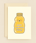 Funny Anniversary Card Cute Honey Bear Design - Front
