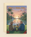 You're a Catch Eric Fishing Family Bitcoin Zcash Sunset Card product image