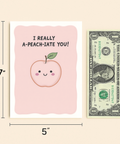 Funny Appreciation Card Cute Peach Illustration - Size