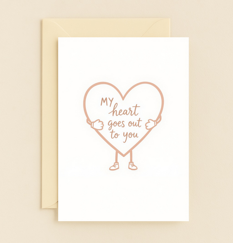 Heartfelt Greeting Card Cute Hand-Drawn Style - Front