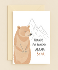 Funny Mothers Day Card Cute Mama Bear Illustration - Front