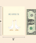 Funny Goose Greeting Card Cute Illustrated Design - Size