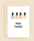 Funny Thank You Card Nail Polish Theme - Front