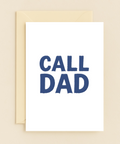 Funny Dad Greeting Card Simple Blue Design - Front