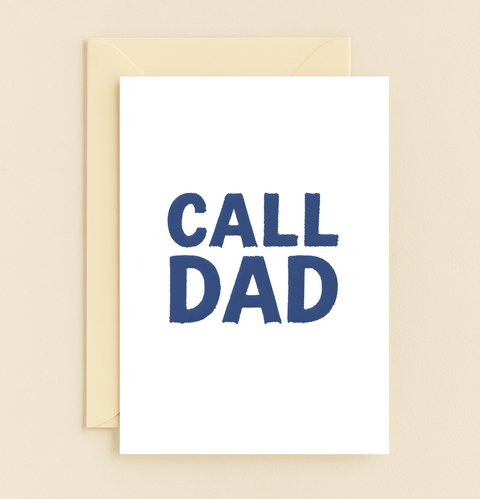 Funny Dad Greeting Card Simple Blue Design - Front