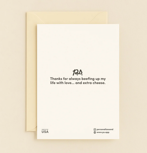 Fathers Day Card Illustrated Grill Master Design - Back