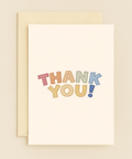Thank You Card Rainbow Colors Modern Design - Front