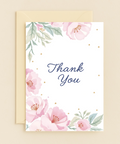 Thank You Card Floral Modern Design - Front
