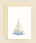 Sailboat Greeting Card Modern Minimalist Design - Front