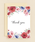 Thank You Card Floral Watercolor Design - Front