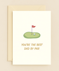 Golf Dad Greeting Card Best Dad by Par - Front