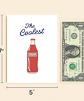 Funny Greeting Card with Retro Soda Bottle Design - Size