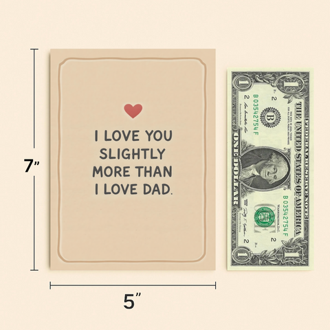 Funny Love Card Heart Design Modern and Sweet - Size