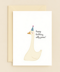 Funny Birthday Card Cute Goose Illustration - Front