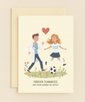 Doctor Soccer Player Forever Teammates Heart Journey Greeting Card product image