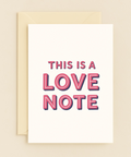 Love Note Greeting Card Bold Modern Design - Front