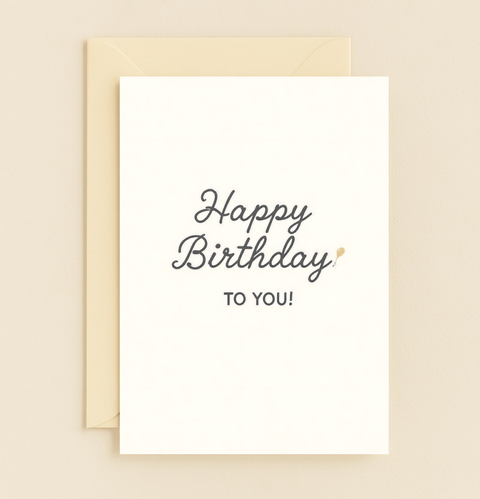 Funny Birthday Greeting Card with Cute Balloon Design - Front