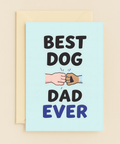 Funny Dog Dad Greeting Card Fist Bump Design - Front