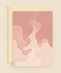 abstract pastel waves art card