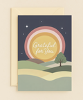 Grateful for You Card Modern Sunrise Design - Front