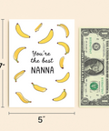 Funny Grandparent Greeting Card Banana Theme - Size