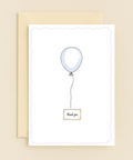 Thank You Balloon Greeting Card Simple Modern Design - Front