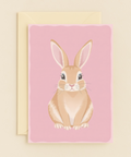 adorable bunny pink card
