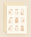 adorable calico cats greeting card