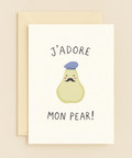 adorable french pear pun card