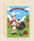 Funny Dad Grill Champ BBQ Chef Steak Outdoor Father's Day Card product image