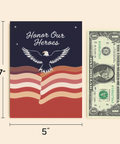 Patriotic Greeting Card with Bold Eagle Design - Size