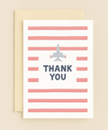 airplane stripes thank you card