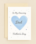 amazing dad blue heart card
