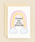 amazing rainbow thank you card