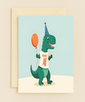 ancient dinosaur party card