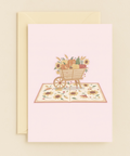 autumn harvest cart greeting card