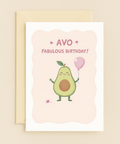 avocado themed fabulous birthday card